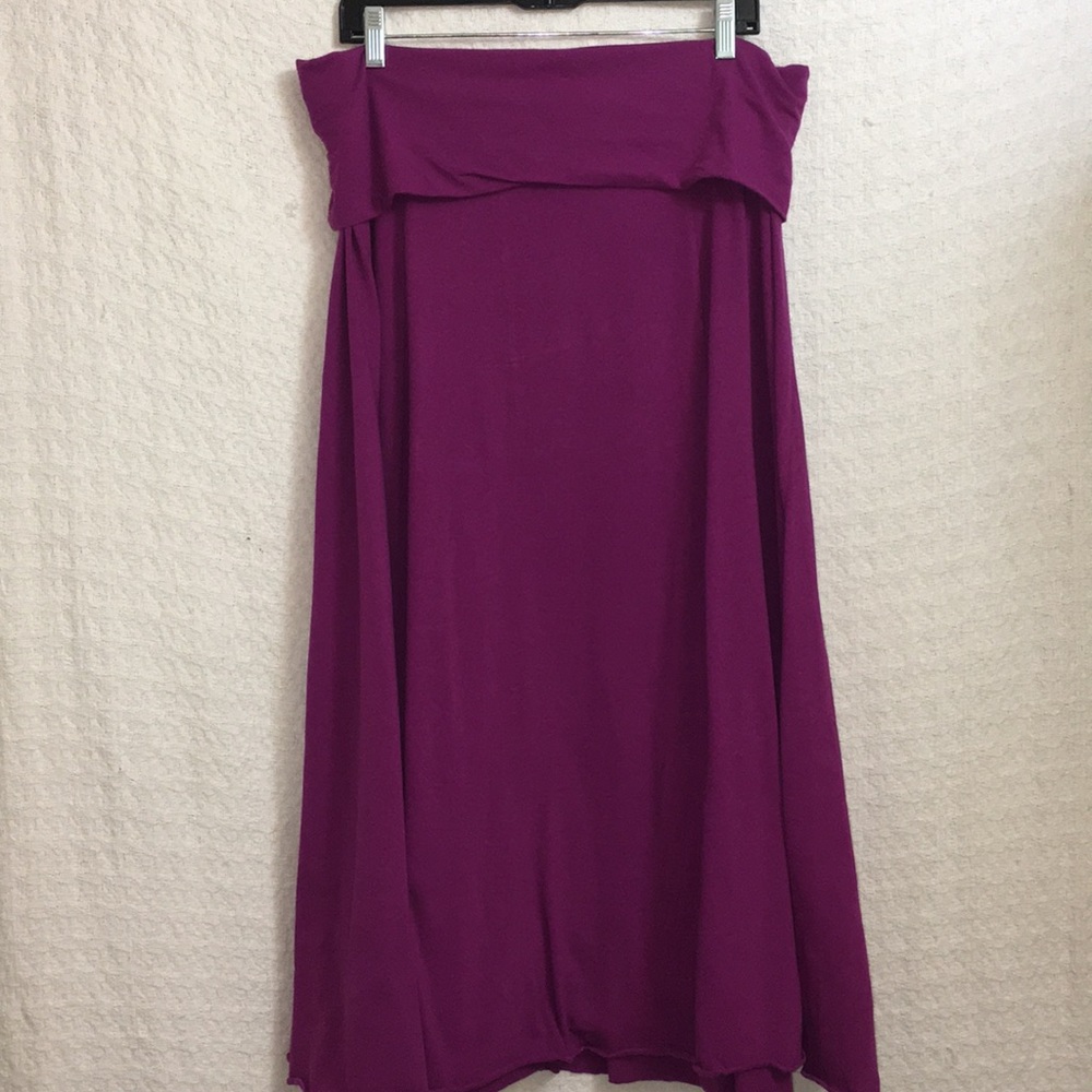 Lane Bryant Knit fold down Maxi Skirt 14-16 EUC